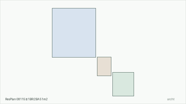 ResPlan 08115 — 1BR/2BA 51m2