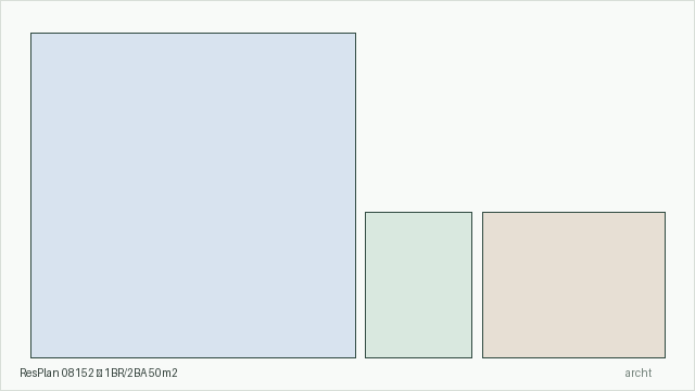 ResPlan 08152 — 1BR/2BA 50m2