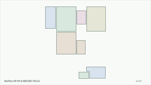 ResPlan 08160 — 4BR/4BA 165m2
