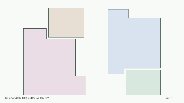ResPlan 08213 — 2BR/2BA 107m2