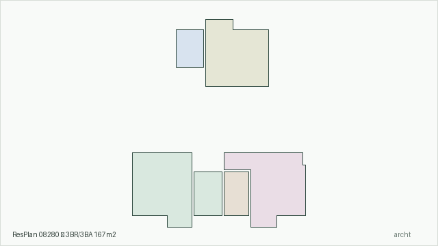 ResPlan 08280 — 3BR/3BA 167m2