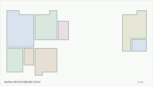 ResPlan 08318 — 4BR/4BA 232m2