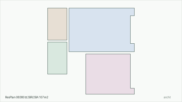 ResPlan 08380 — 2BR/2BA 107m2