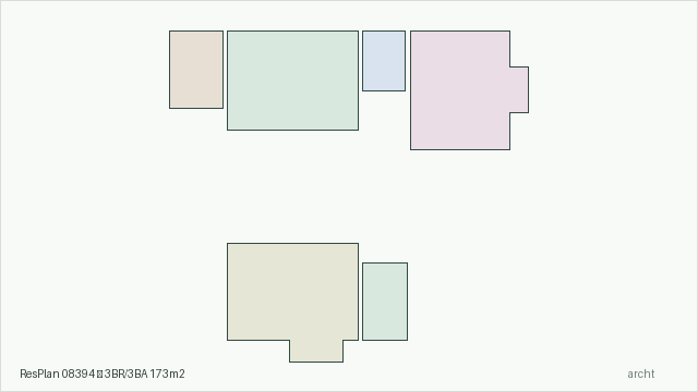 ResPlan 08394 — 3BR/3BA 173m2