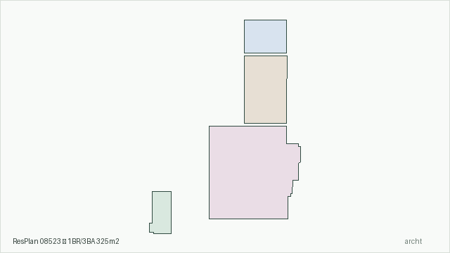ResPlan 08523 — 1BR/3BA 325m2