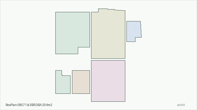 ResPlan 08571 — 3BR/3BA 204m2
