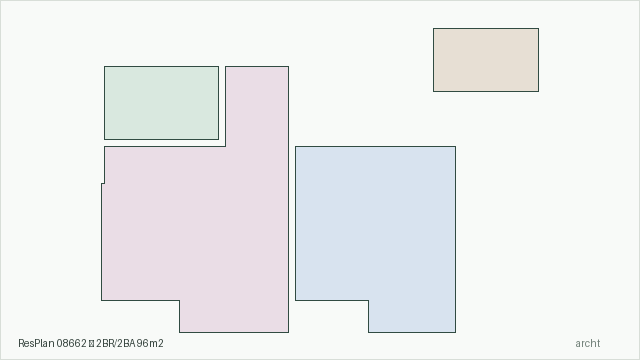 ResPlan 08662 — 2BR/2BA 96m2