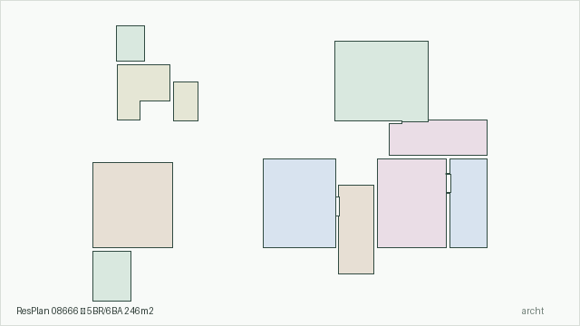 ResPlan 08666 — 5BR/6BA 246m2