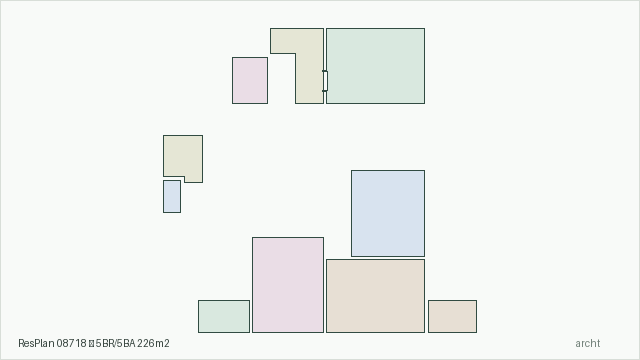 ResPlan 08718 — 5BR/5BA 226m2