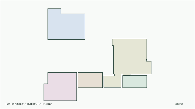 ResPlan 08965 — 3BR/2BA 164m2