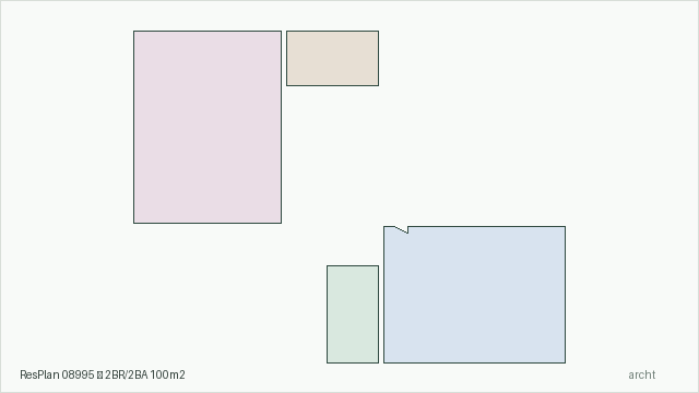 ResPlan 08995 — 2BR/2BA 100m2