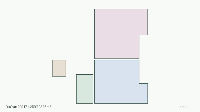 ResPlan 09017 — 2BR/2BA 93m2