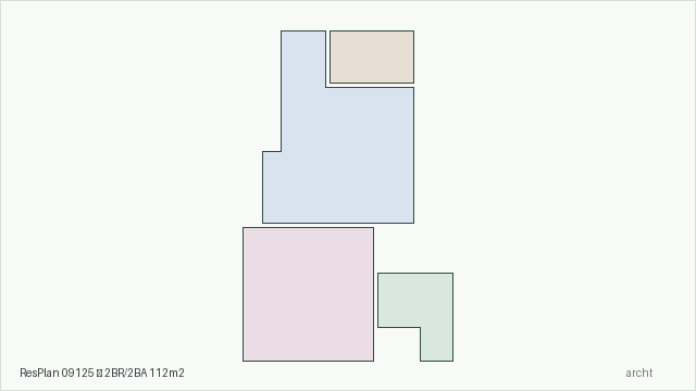ResPlan 09125 — 2BR/2BA 112m2