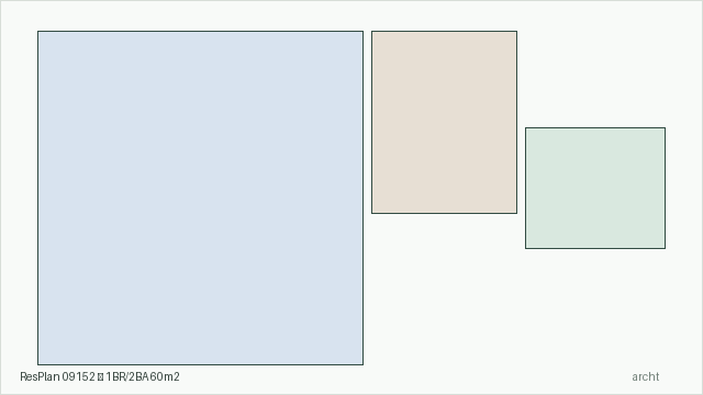 ResPlan 09152 — 1BR/2BA 60m2