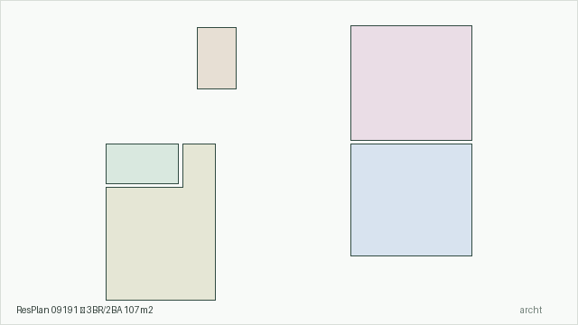 ResPlan 09191 — 3BR/2BA 107m2