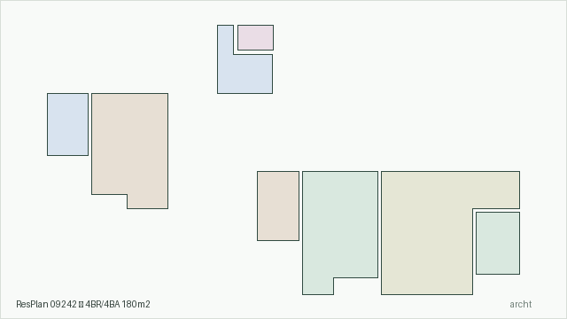 ResPlan 09242 — 4BR/4BA 180m2