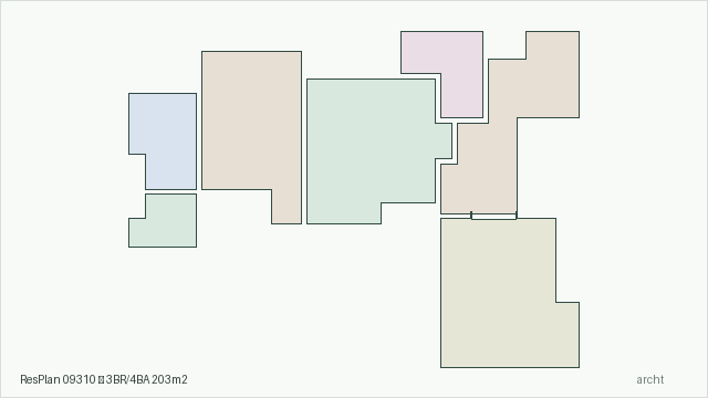 ResPlan 09310 — 3BR/4BA 203m2