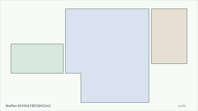 ResPlan 09418 — 1BR/2BA 62m2