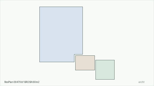 ResPlan 09479 — 1BR/2BA 60m2