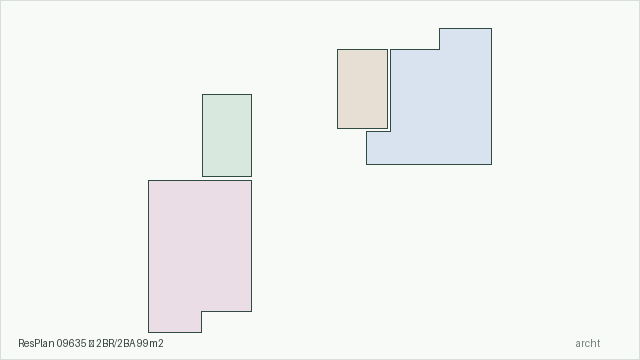 ResPlan 09635 — 2BR/2BA 99m2