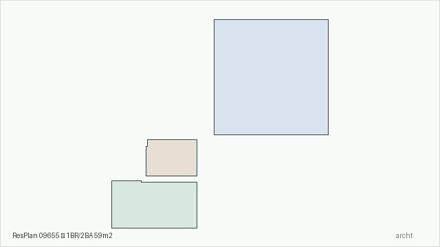 ResPlan 09655 — 1BR/2BA 59m2
