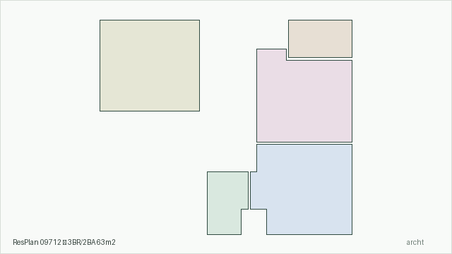 ResPlan 09712 — 3BR/2BA 63m2