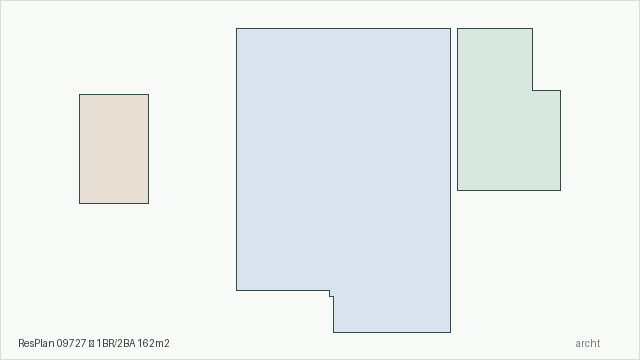 ResPlan 09727 — 1BR/2BA 162m2