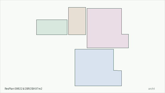 ResPlan 09822 — 2BR/2BA 97m2