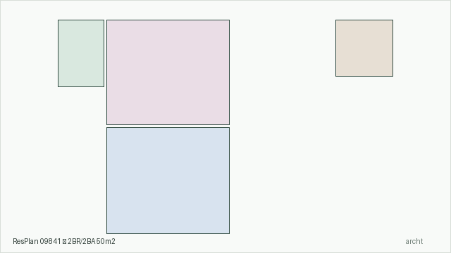 ResPlan 09841 — 2BR/2BA 50m2