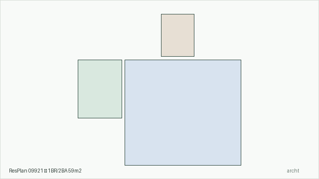 ResPlan 09921 — 1BR/2BA 59m2