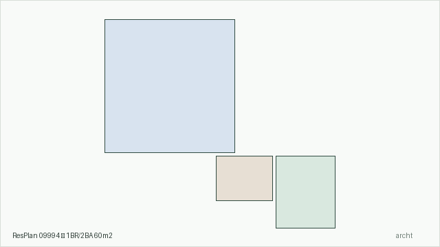 ResPlan 09994 — 1BR/2BA 60m2