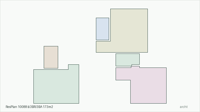 ResPlan 10088 — 3BR/3BA 173m2