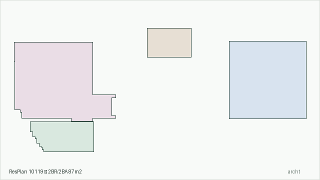 ResPlan 10119 — 2BR/2BA 87m2