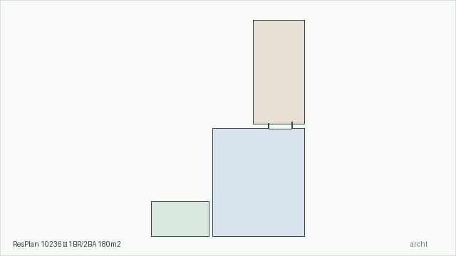ResPlan 10236 — 1BR/2BA 180m2