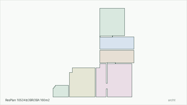 ResPlan 10534 — 3BR/3BA 160m2