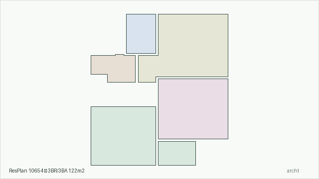 ResPlan 10654 — 3BR/3BA 122m2