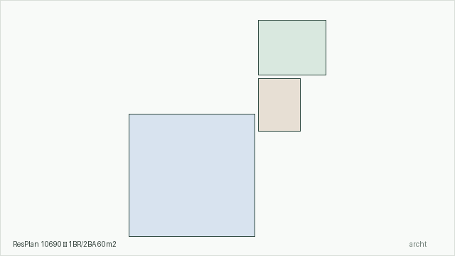 ResPlan 10690 — 1BR/2BA 60m2