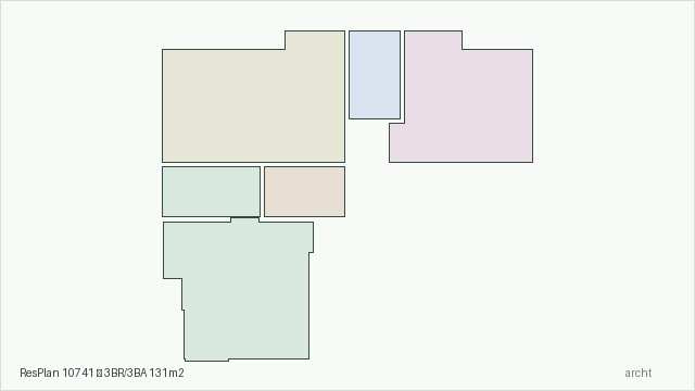 ResPlan 10741 — 3BR/3BA 131m2