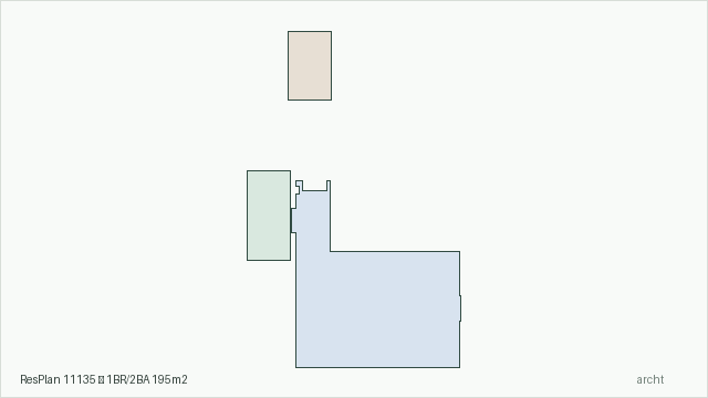 ResPlan 11135 — 1BR/2BA 195m2