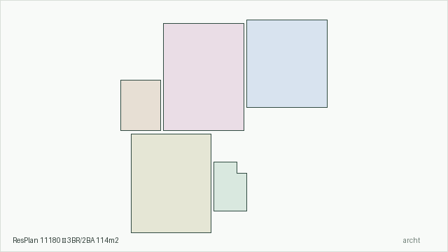 ResPlan 11180 — 3BR/2BA 114m2