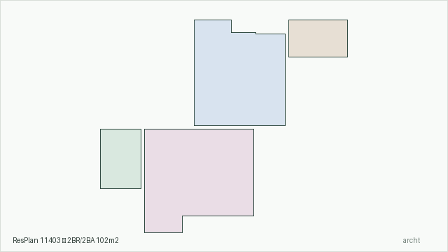 ResPlan 11403 — 2BR/2BA 102m2