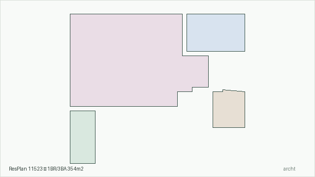 ResPlan 11523 — 1BR/3BA 354m2