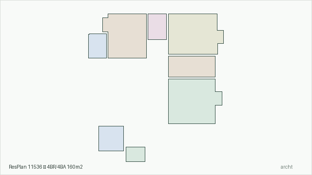 ResPlan 11536 — 4BR/4BA 160m2