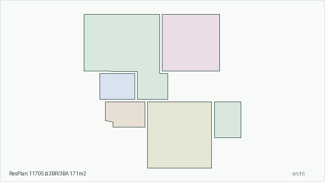 ResPlan 11705 — 3BR/3BA 171m2