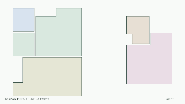 ResPlan 11935 — 3BR/3BA 120m2