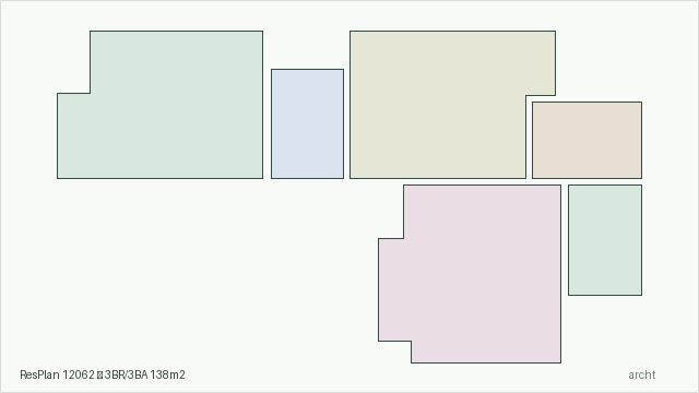 ResPlan 12062 — 3BR/3BA 138m2