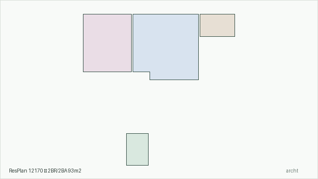ResPlan 12170 — 2BR/2BA 93m2