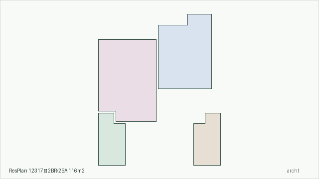 ResPlan 12317 — 2BR/2BA 116m2