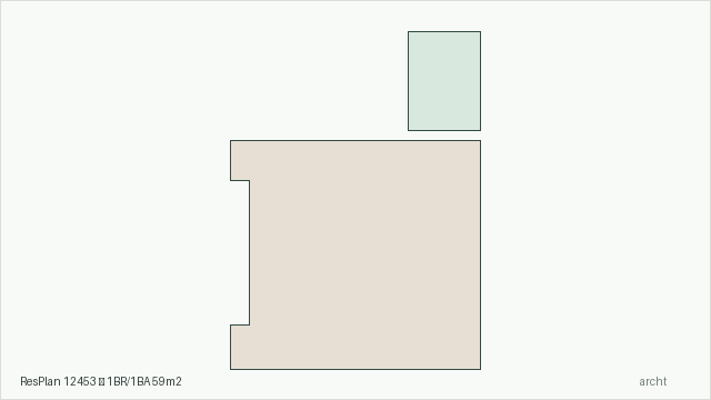 ResPlan 12453 — 1BR/1BA 59m2