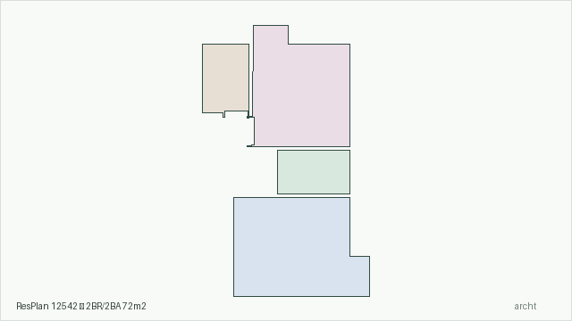 ResPlan 12542 — 2BR/2BA 72m2